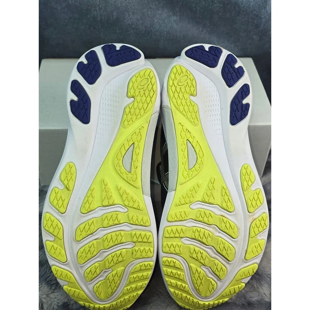 EUC ASICS Gel-Kayano 30 Black Glow Yellow Running Shoes Women 8.5